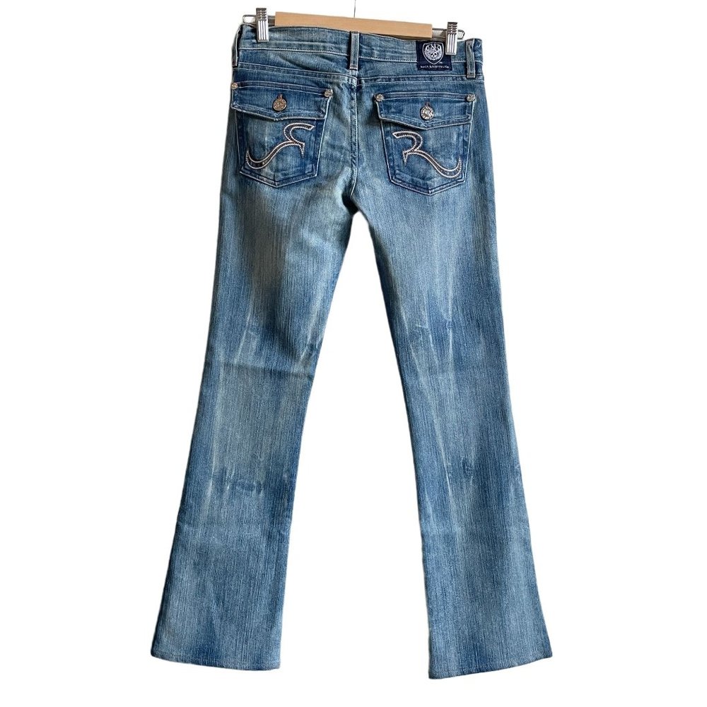 Rock & Republic Kurt Bootcut Jeans Envy Flap Pocket Denim Stretch Womens Sz 27